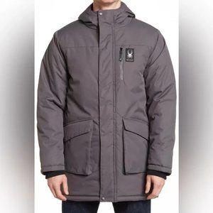 SPYDER POLAR Parka Jacket Waterproof ThermaWEB Insulation Gray Men’s Sz M NWT